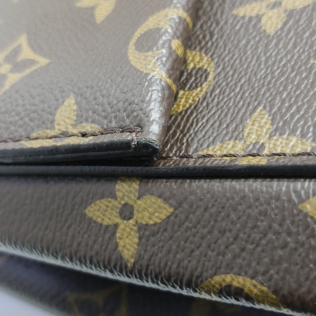 CLUNY MM Monogram Coated Canvas Brown