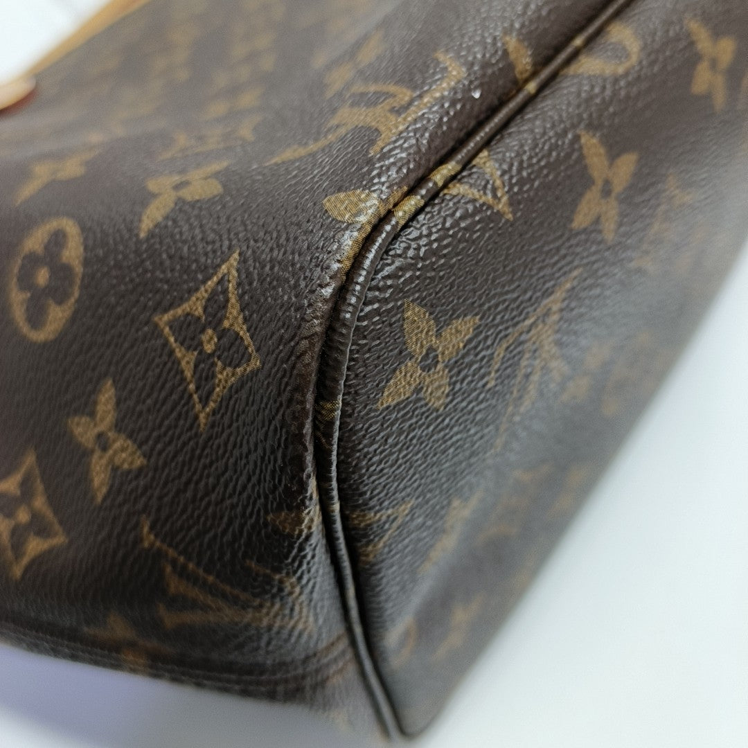 NEVERFULL MM Monogram Coated Canvas Brown