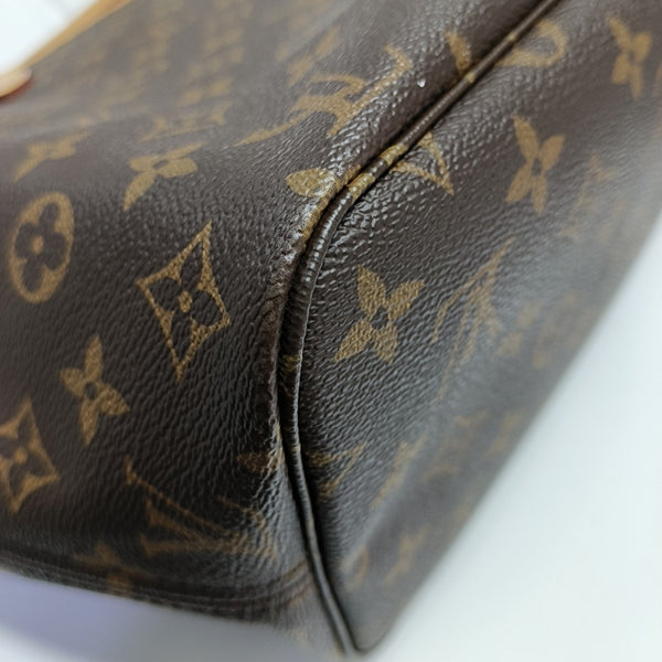NEVERFULL MM Monogram Coated Canvas Brown