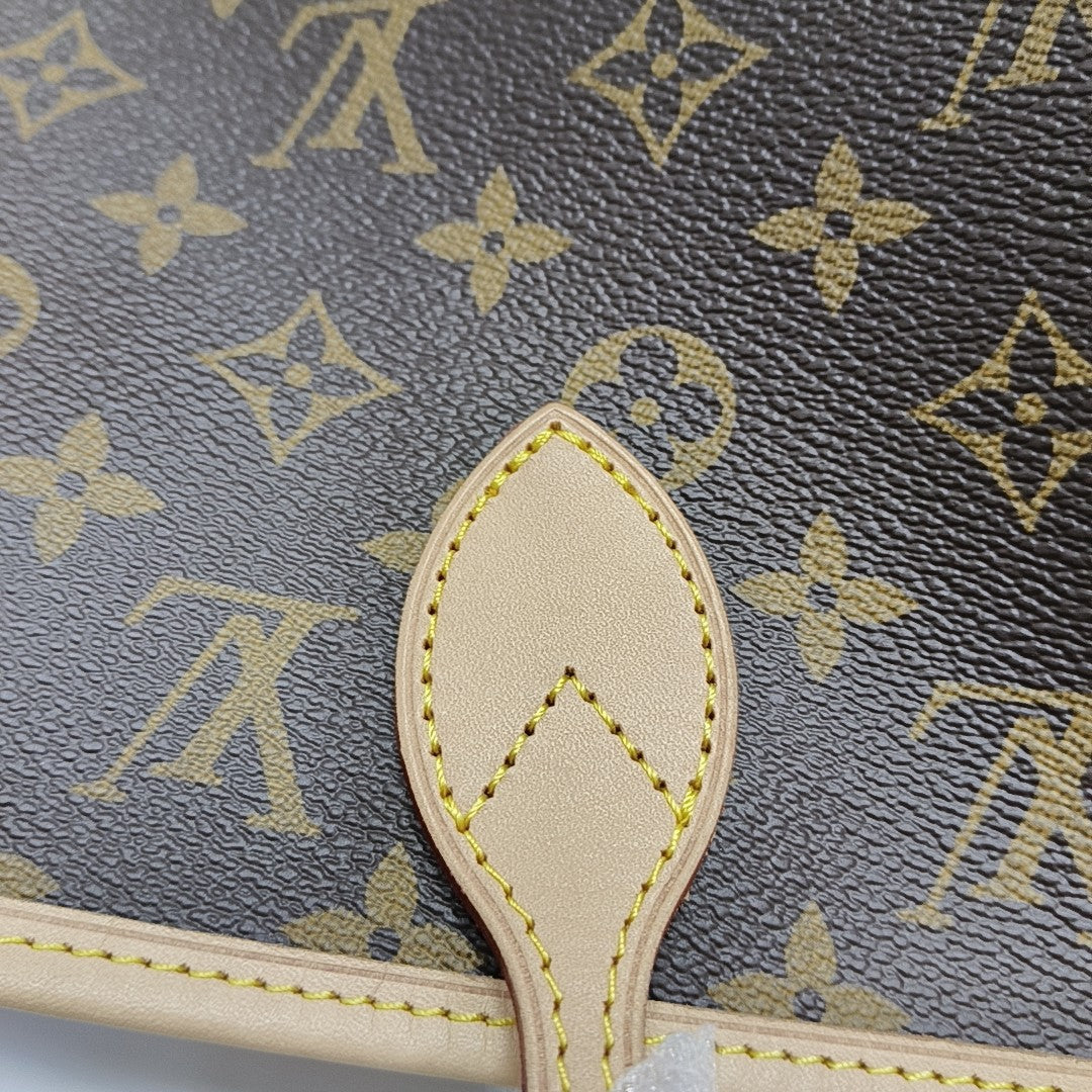 NEVERFULL MM Monogram Coated Canvas Brown