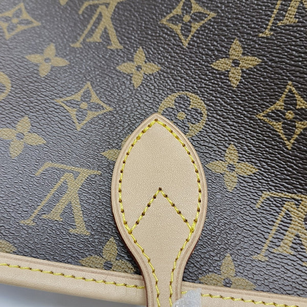 NEVERFULL MM Monogram Coated Canvas Brown