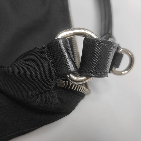 Nylon Top Handle Bag Black