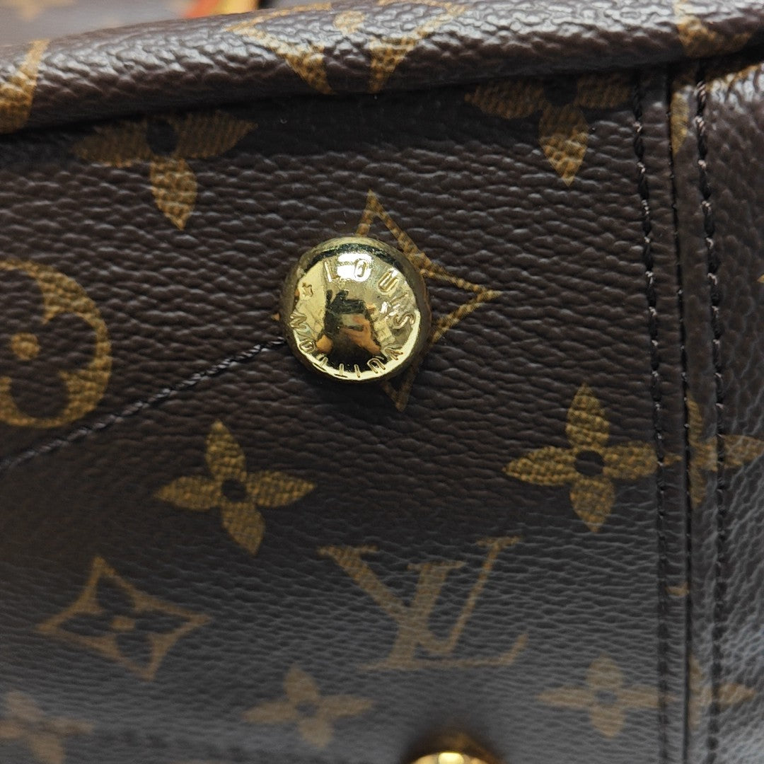 PALLAS MM Monogram Coated Canvas Brown