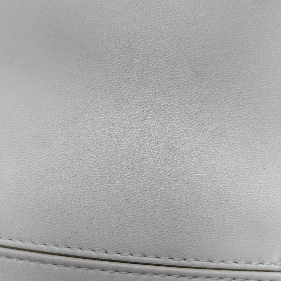 Quilted Lambskin Shoulder Bag White