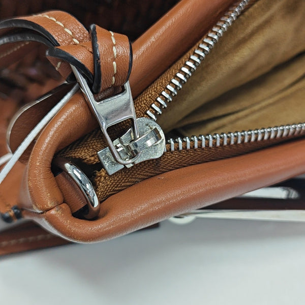 Calfskin Shoulder Bag Brown