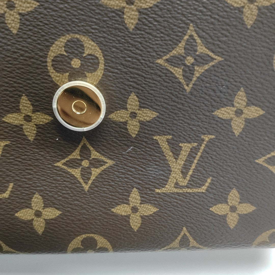 LOCKY BB Monogram Coated Canvas Brown