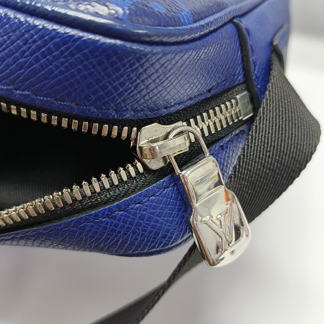 OUTDOOR PM Monogram Coated Canvas Blue