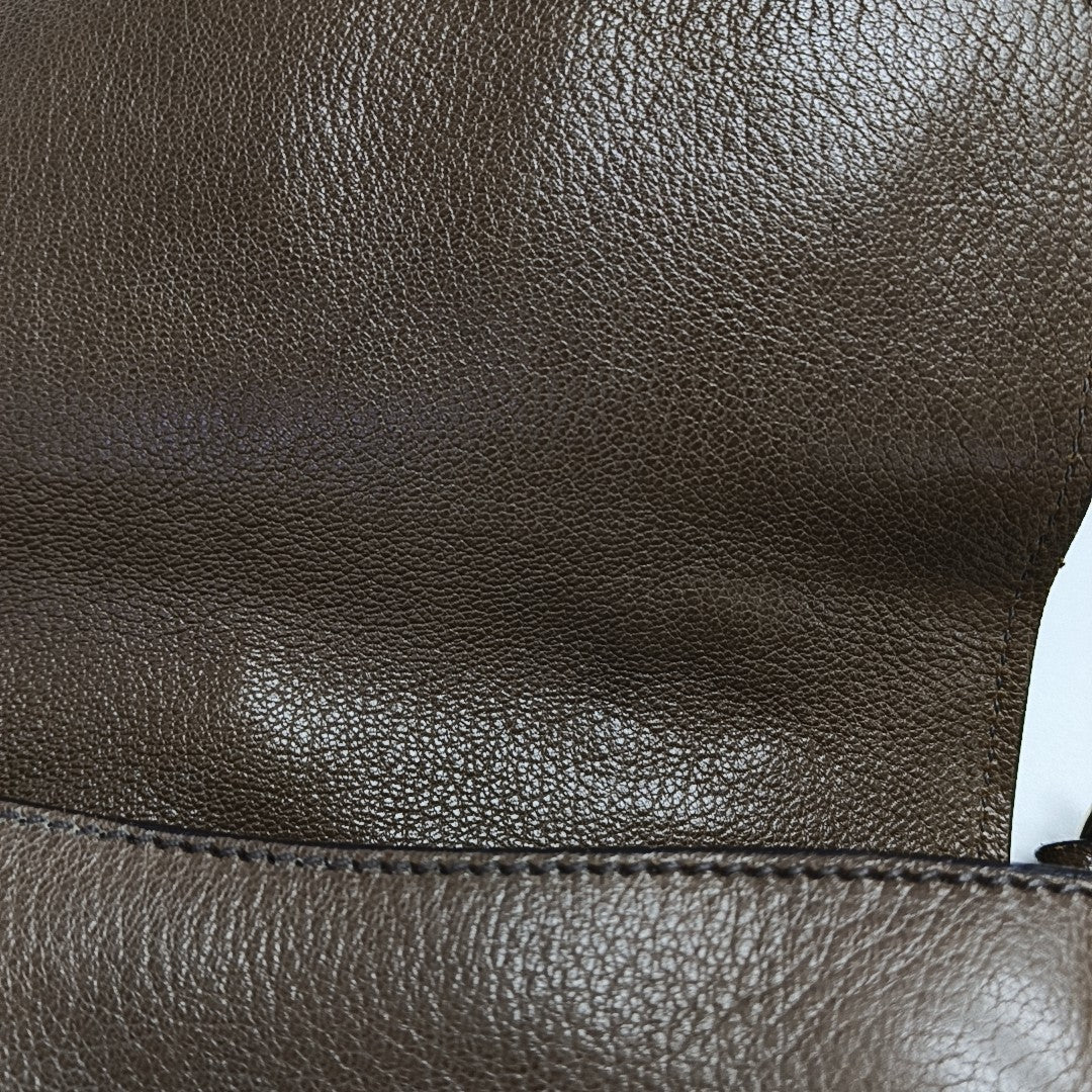 Calfskin Shoulder Bag Brown
