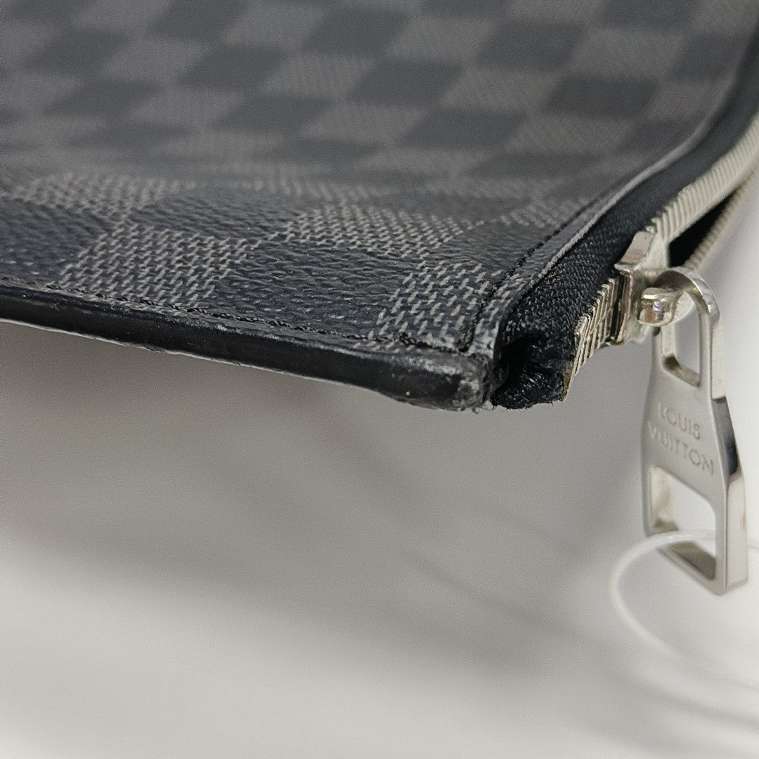 Damier Graphite Coated Canvas Clutch Gray