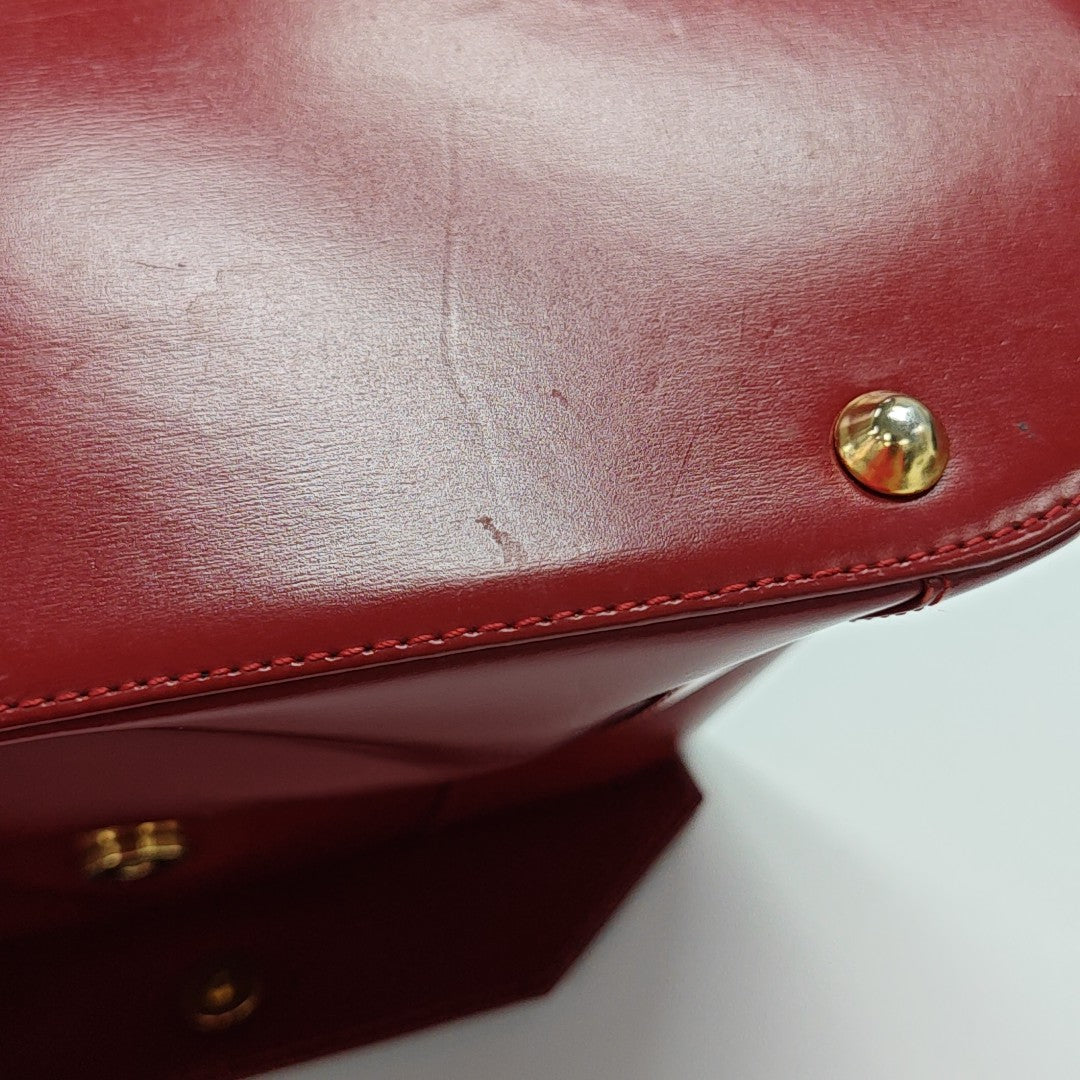 Calfskin Top Handle Bag Red