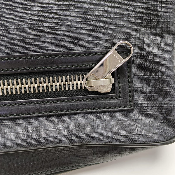 Monogram Coated Canvas Shoulder Bag Black
