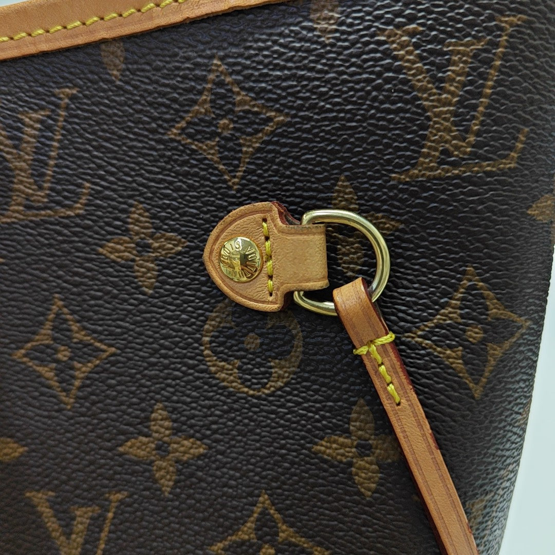 NEVERFULL MM Monogram Coated Canvas Brown