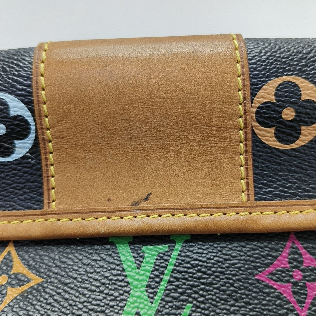 ANNIE Monogram Coated Canvas Black