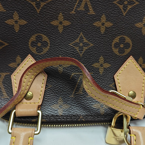 ALMA BB Monogram Coated Canvas Brown
