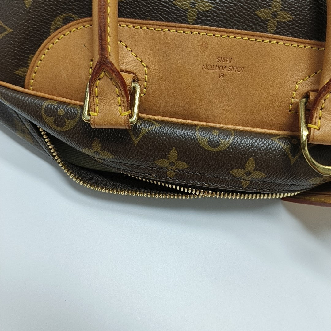 DEAUVILLE MM Monogram Coated Canvas Brown