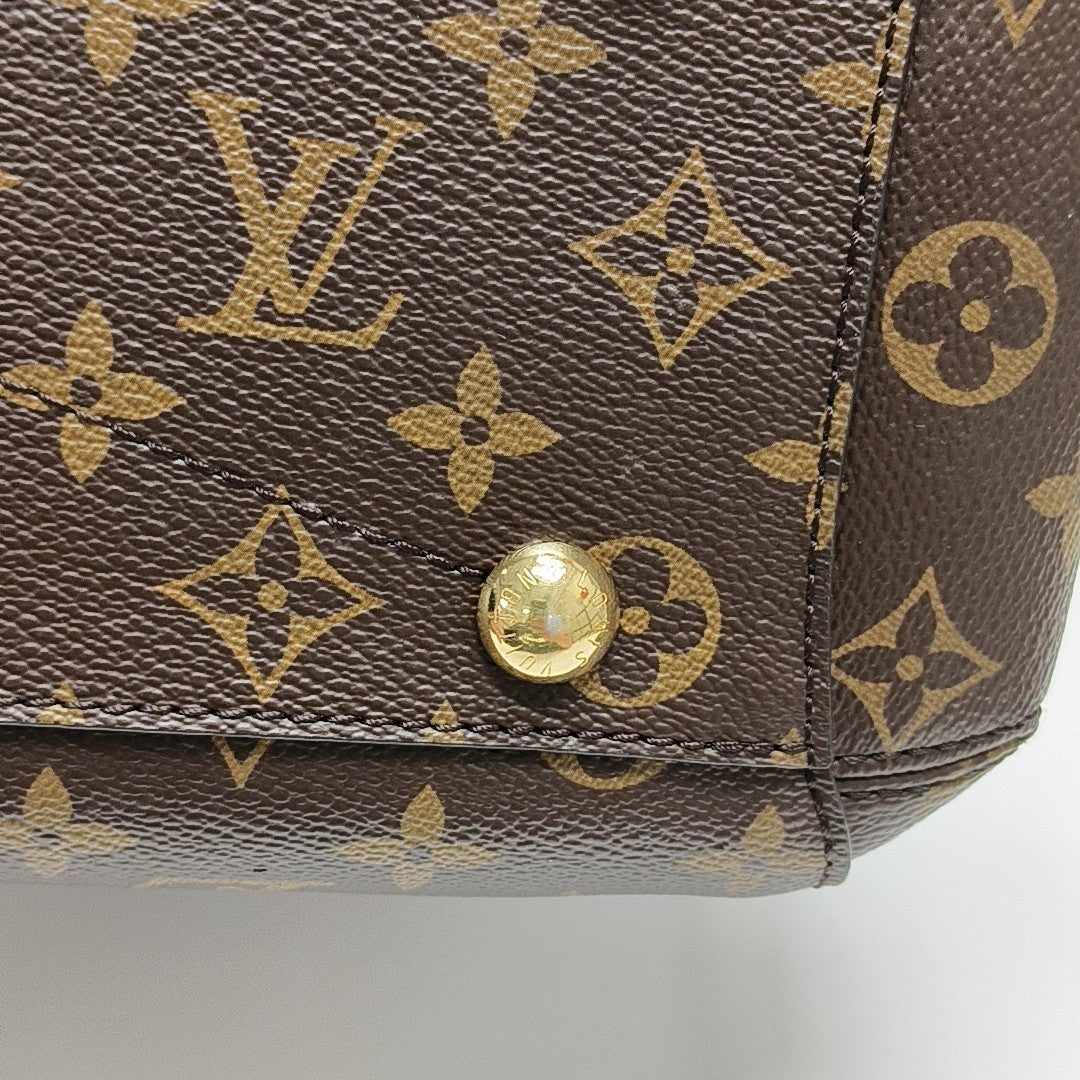 MONTAIGNE Monogram Coated Canvas Brown
