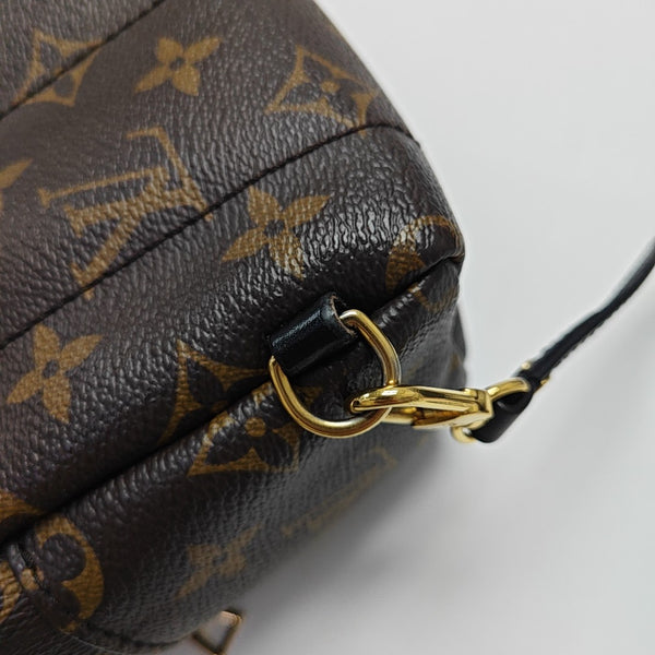 PALM SPRINGS Mini Monogram Coated Canvas Brown