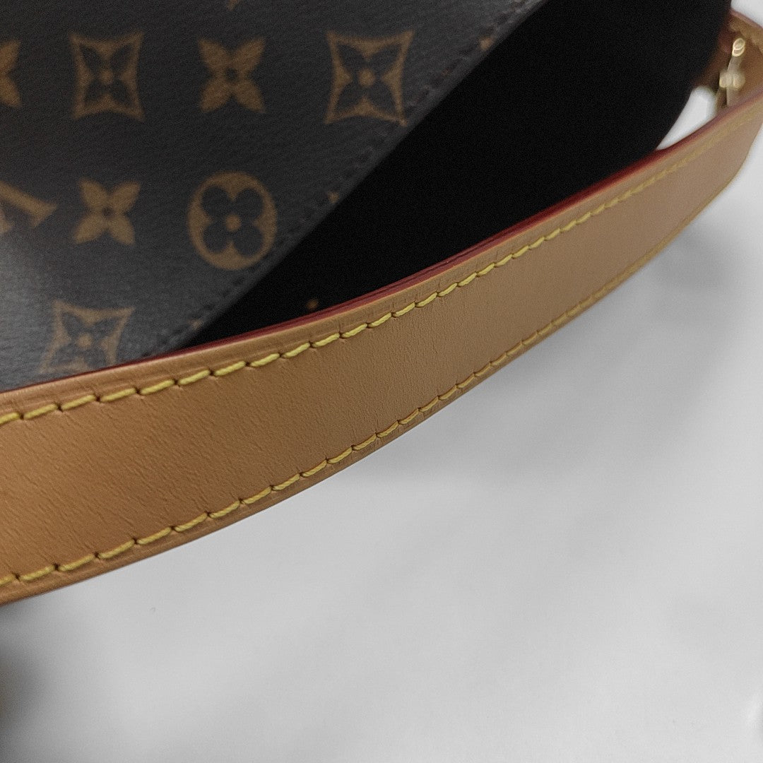 ALL IN BB Monogram Coated Canvas Brown