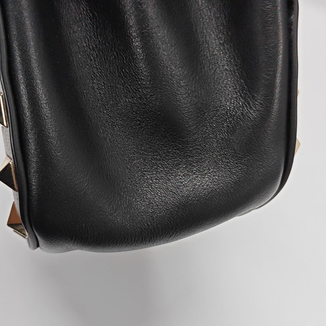 Rockstud Calfskin Black