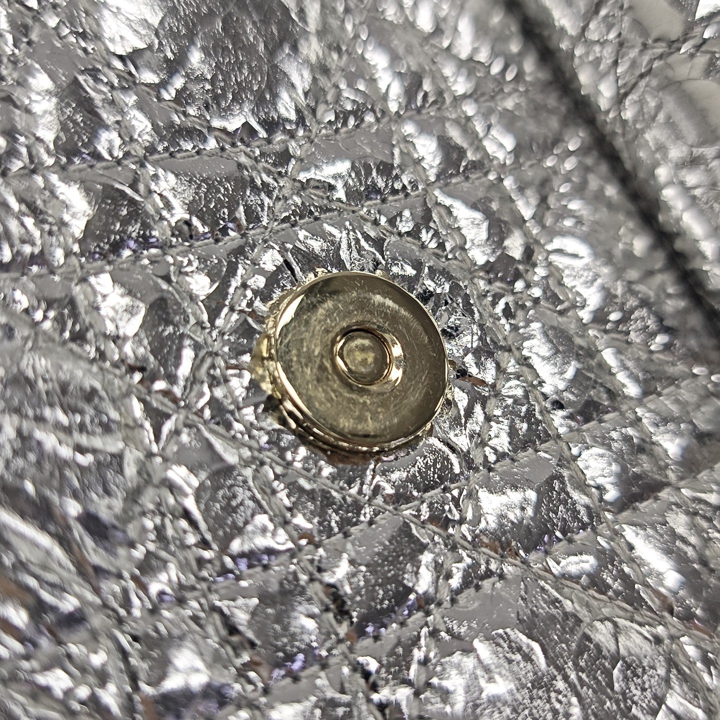 Stardust Small Cannage Calfskin Silver
