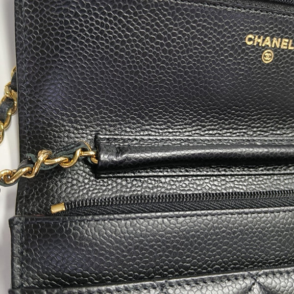 WOC Quilted Grained Calfskin Black