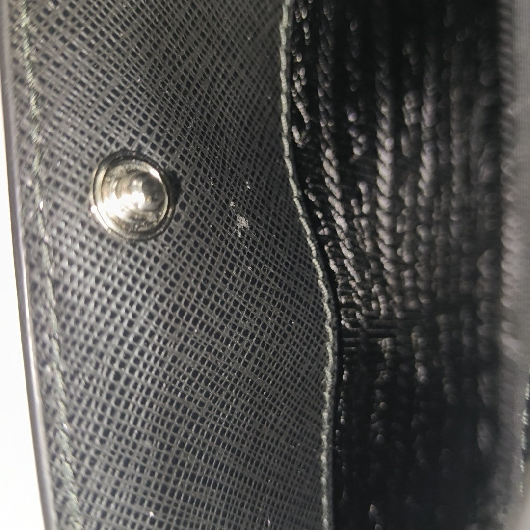 Saffiano Calfskin Shoulder Bag Black