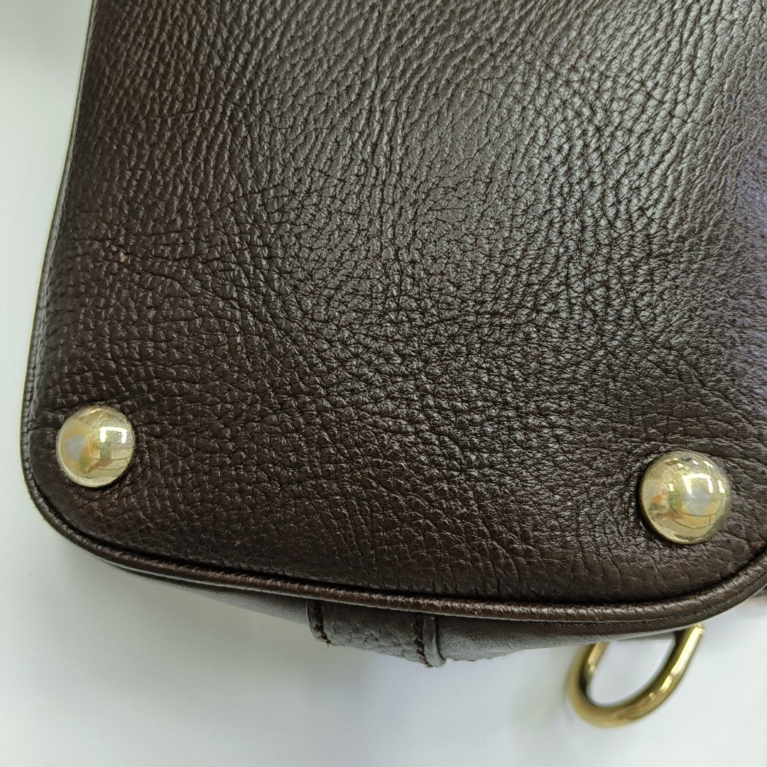 Monogram Canvas Tote Bag Brown