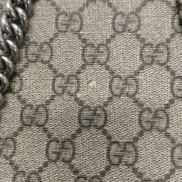 Dionysus Mini Monogram Coated Canvas Beige