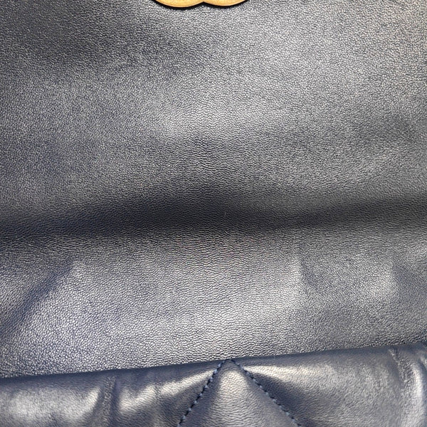 CHANEL 19 Large Quilted Lambskin Blue