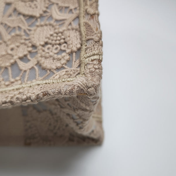Book Tote Small Fabric Beige