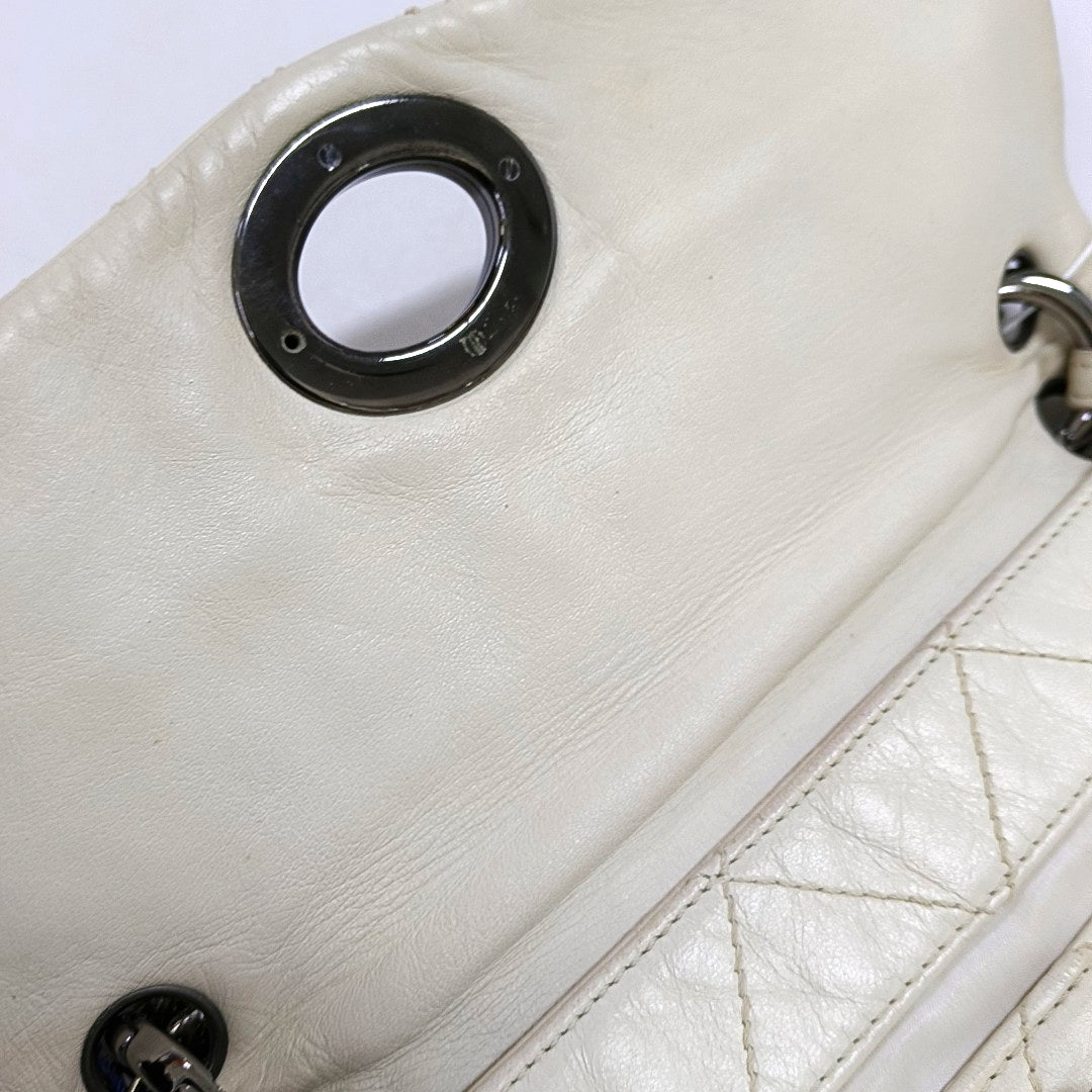 Quilted Lambskin White