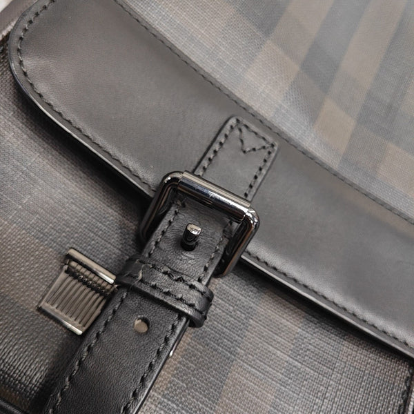 Coated Canvas Crossbody Bag Large Black