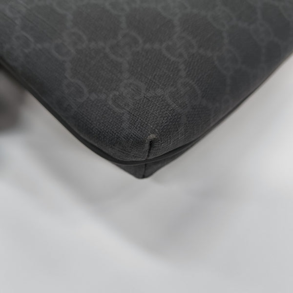 Monogram Coated Canvas Shoulder Bag Black