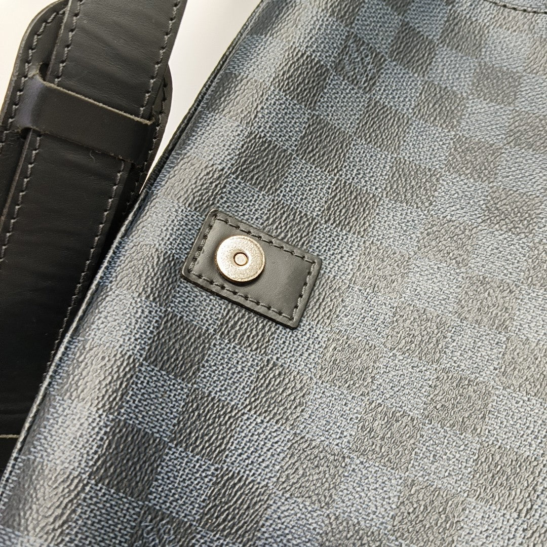 NEWPORT PM Damier Coated Canvas Blue