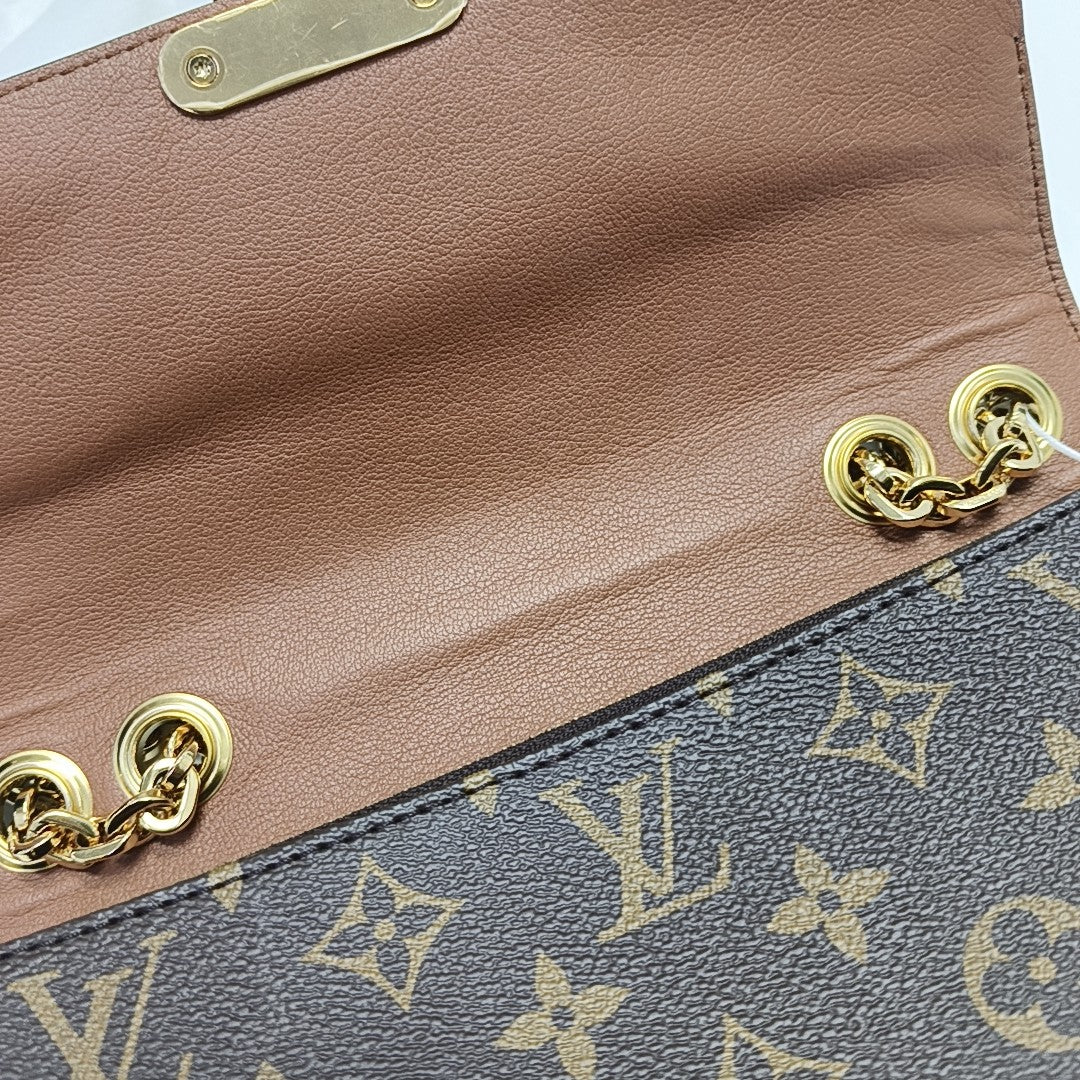 MARCEAU Monogram Coated Canvas Brown
