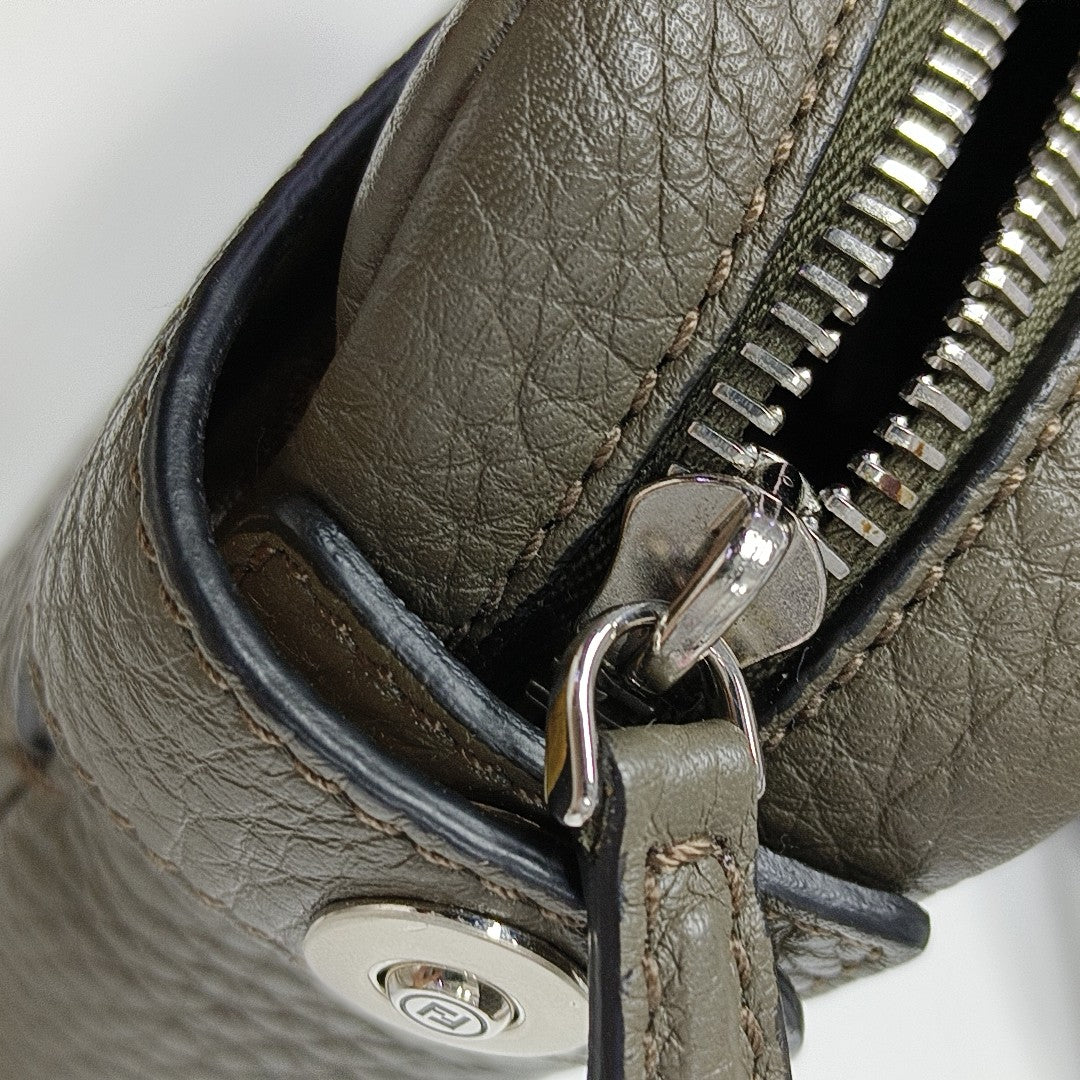 Calfskin Crossbody Bag Gray