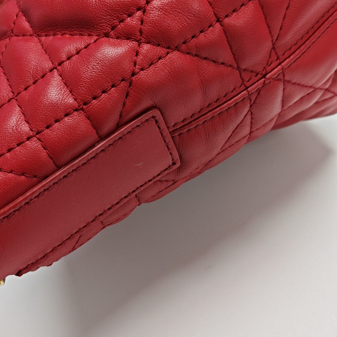 Toujours Small Cannage Calfskin Red