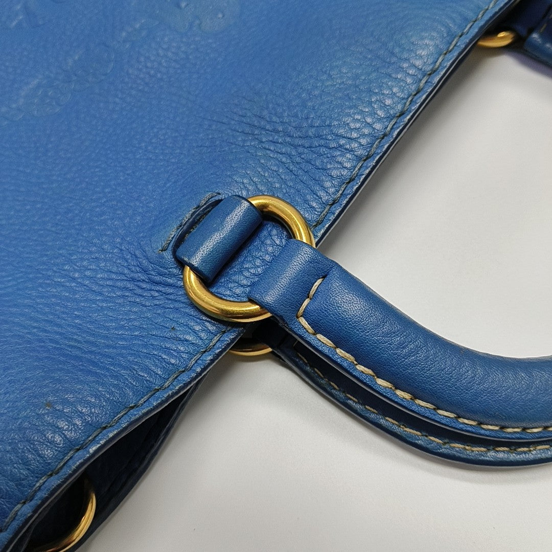 Calfskin Tote Bag Blue