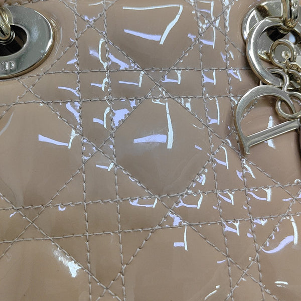 Lady Dior Mini Cannage Patent Leather Pink