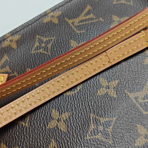 SAC PLAT Mini Monogram Coated Canvas Brown
