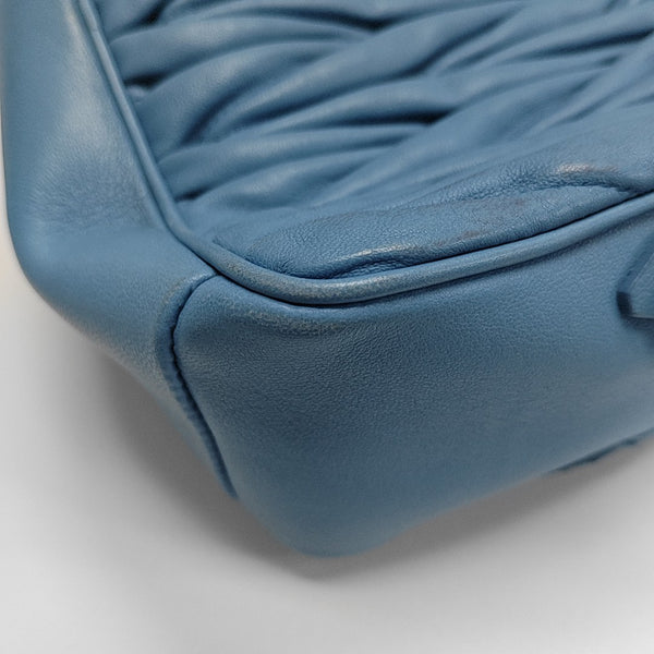 Matelassé Quilted Lambskin Blue