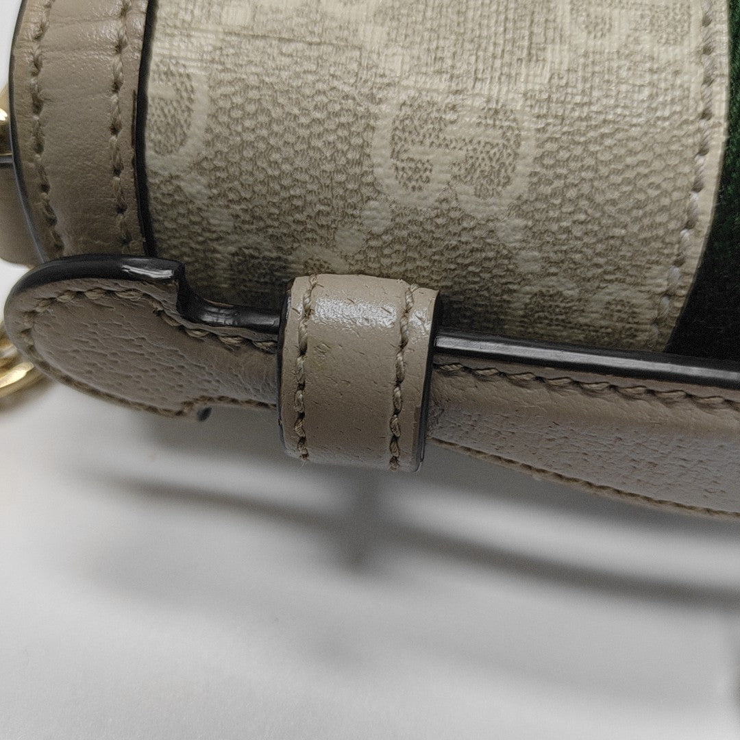 Ophidia Mini Monogram Coated Canvas White