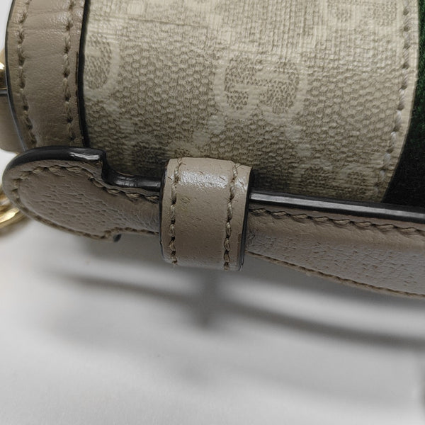 Ophidia Mini Monogram Coated Canvas White