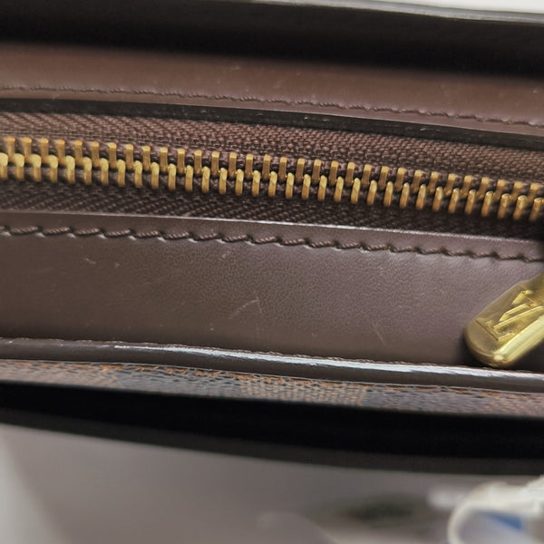 SAINT LOUIS Damier Ebene Coated Canvas Brown