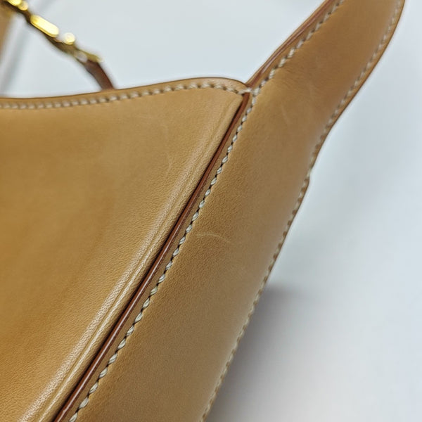 Calfskin Top Handle Bag Brown