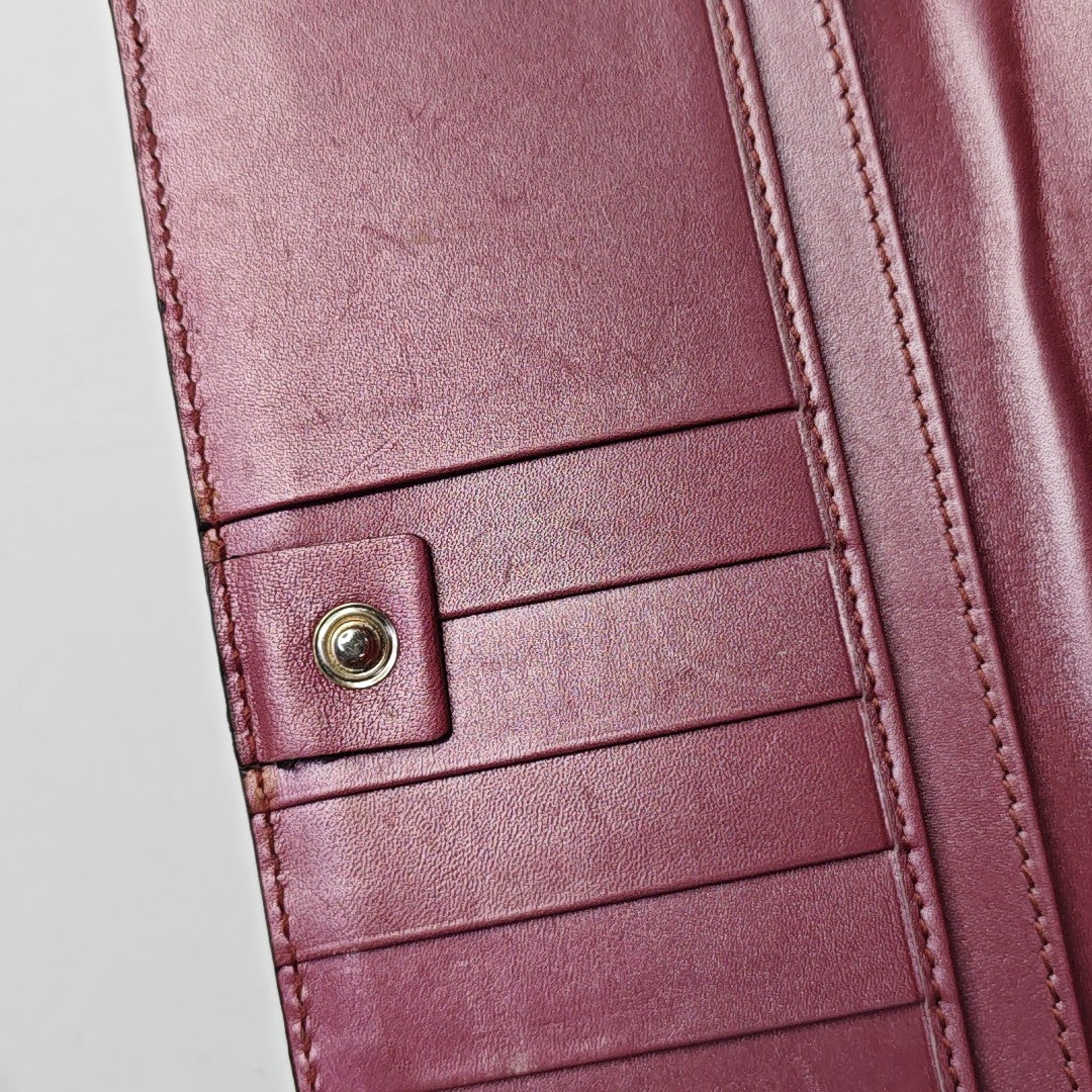 Monogram Patent Leather Wallet Pink