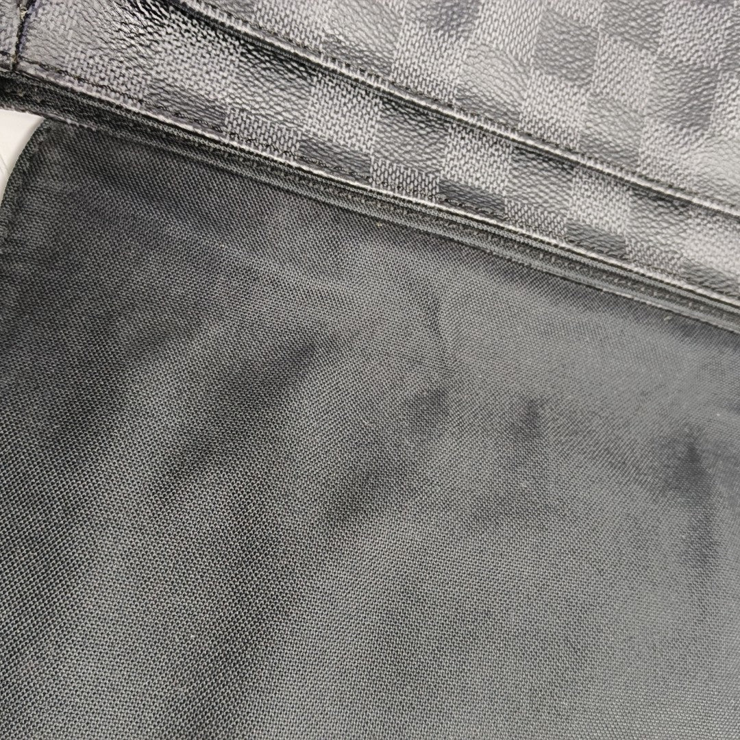 DISTRICT PM Damier Graphite Coated Canvas Gray