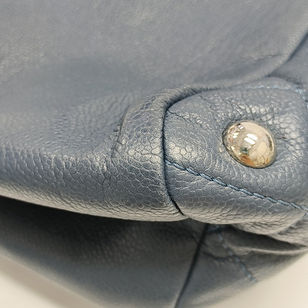 CC TIMELESS SOFT Quilted Grained Calfskin Blue