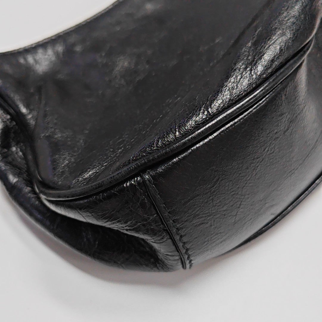 Calfskin Shoulder Bag Black