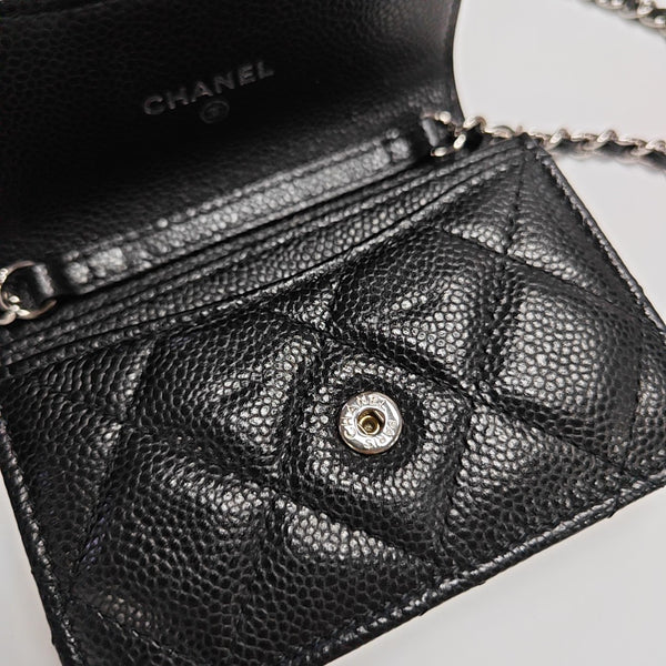CLASSIC FLAP Quilted Grained Calfskin Black